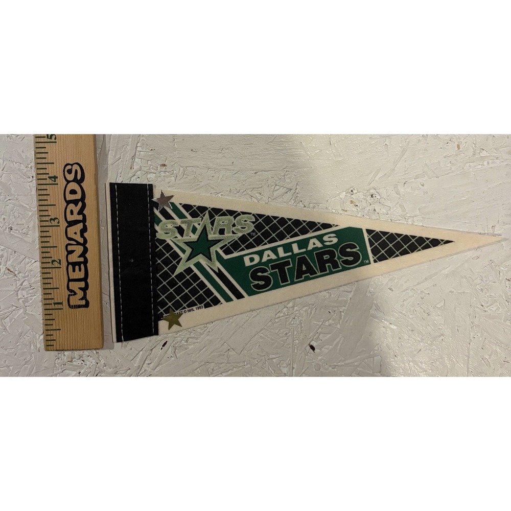 Vintage Mini NHL Dallas Stars Vintage Circa 1990s Team Logo Hockey Pennant 4x9